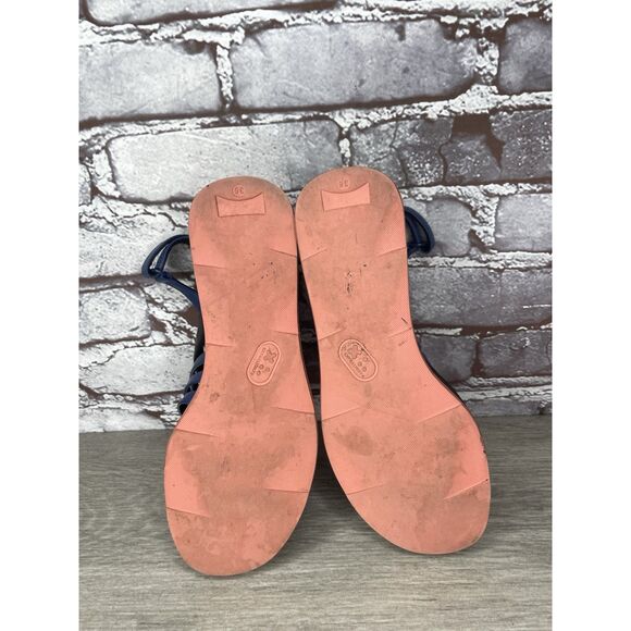 Camper Tropic Black Blue Leather Ankle Strap Wedge Sandals Women’s Sz 36EU/6M US - Picture 9 of 16